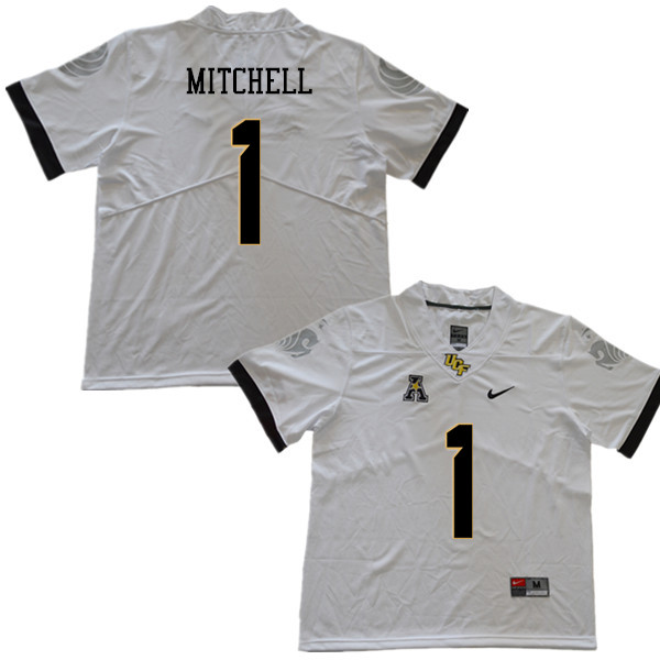 Men #1 Eric Mitchell UCF Knights College Football Jerseys Sale-White - Click Image to Close